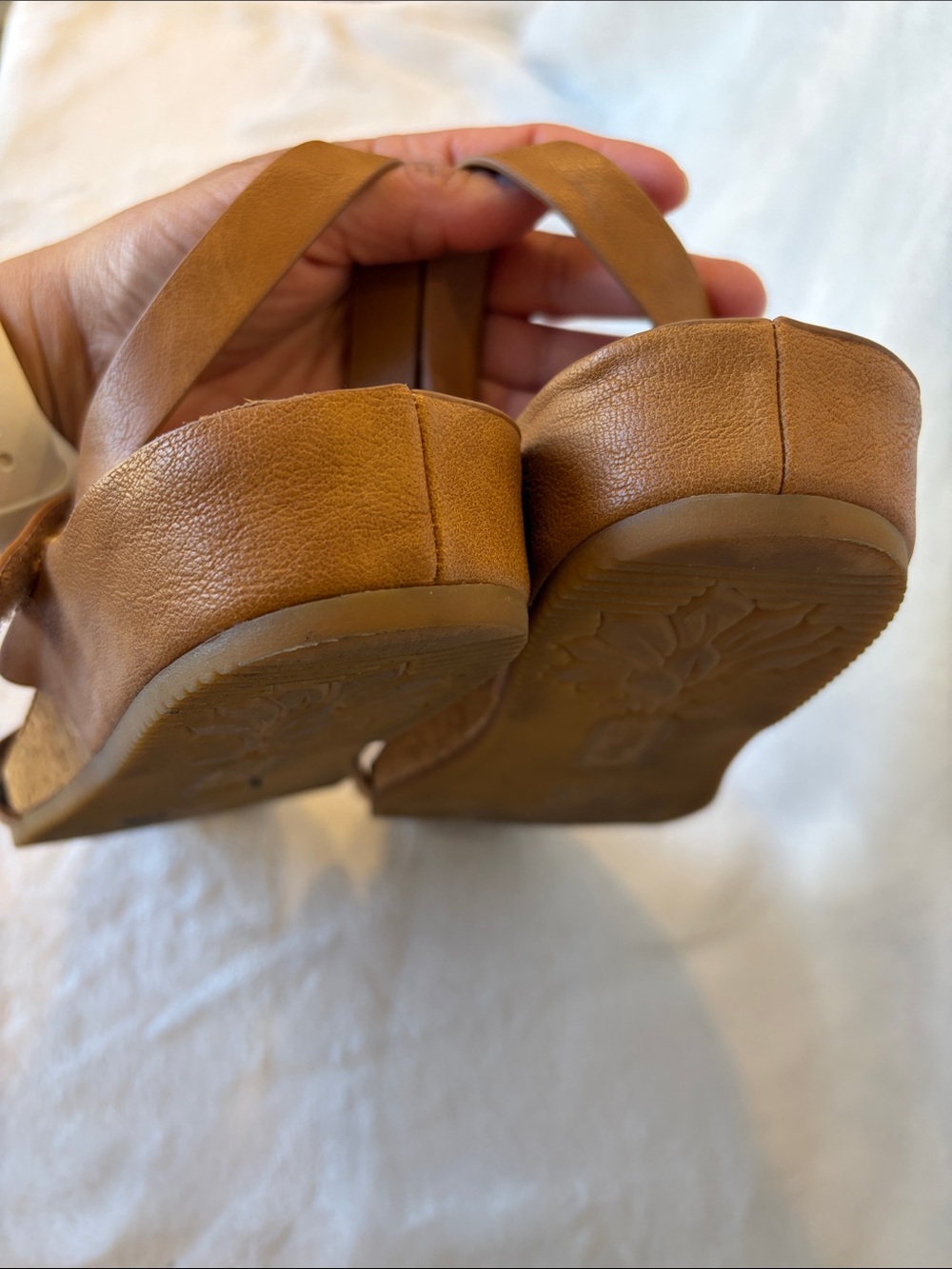 Euro Soft Women's Tan Strappy Slingback Sandals - Picture 5 of 5